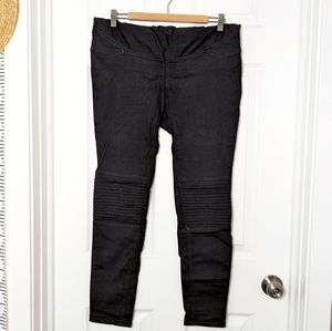 Black moto maternity jeans by H&M
